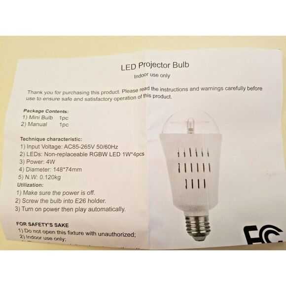 Rite‎ Aid Halloween Projector Bulb Rotating Slides Ghosts and Ghouls NEW - Picture 4 of 5